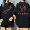 Rock Band Korn Follow The Leader Koszulka Graficzna Męska Damska Modna Luźna Krótki Rękaw T-shirty Mężczyzna Vintage Gotycki Oversize Koszulka