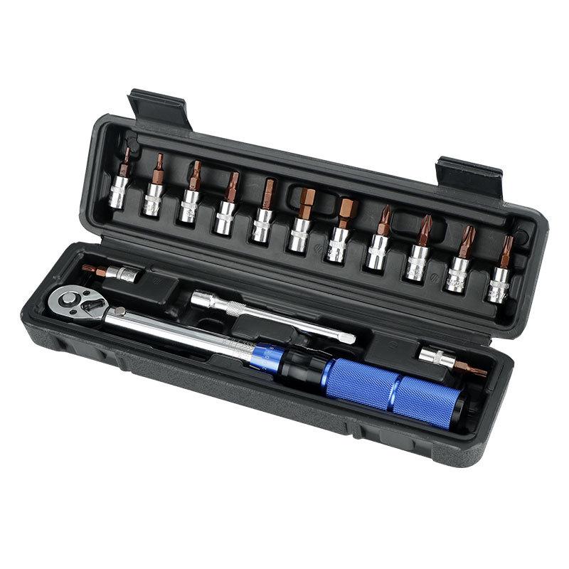 Adjustable Bicycle Torque Wrench Set 2-24NM, 1/4 Ratchet Repair Tool