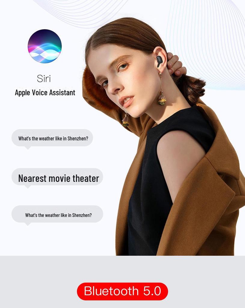 E6S Bluetooth Headset: In-Ear, Noise-Canceling, Long Battery Life, Digital Display, High-Power Wireless Audio