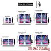 2D Flat Printing 2pcs Party Window Curtains Disco Ball Dance Floor Digital Printed Polyester Drapes Festive Holiday for Photo