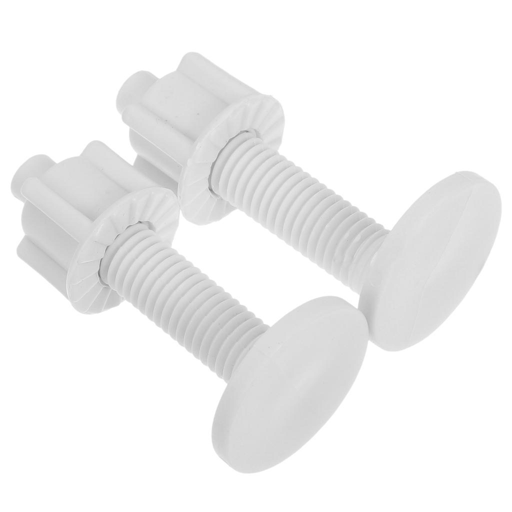 2Pcs Toilet Seat Tightening Kit Plastic Expansion Bolts Screws Nuts for Firm Seat Mounting Residential Commercial Bathroom Use