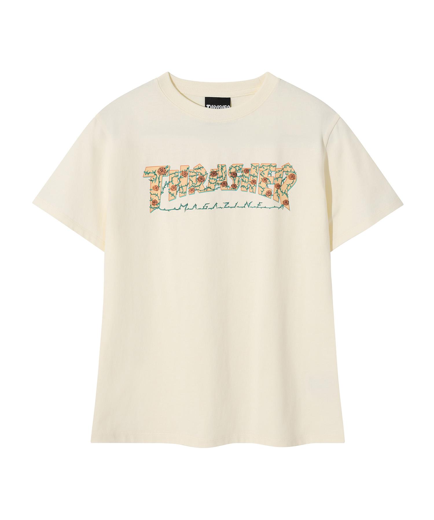 Treasure (W) Flower Magazine Short Sleeve T-Shirt Cream F