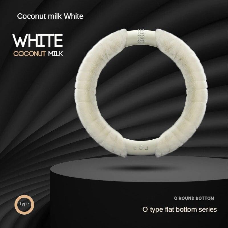 Luxury Plush Steering Wheel Cover Diamond Universal 15 Inch Handle Cover Winter M Fur Car Steering Cover Fashion D Shape Ring