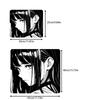 Black White Manga Anime Girl Square Mouse Pad Computer Office Game Table Mats Rubber Anti‑slip Mousepads Dark Decor Desk Pads