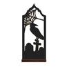Spooky Home Decor Halloween Candle Holder, Gothic Hollow Silhouette Holder for Tea Lights, Dark Festive Atmosphere Lighting Style Pumpkin Ghost