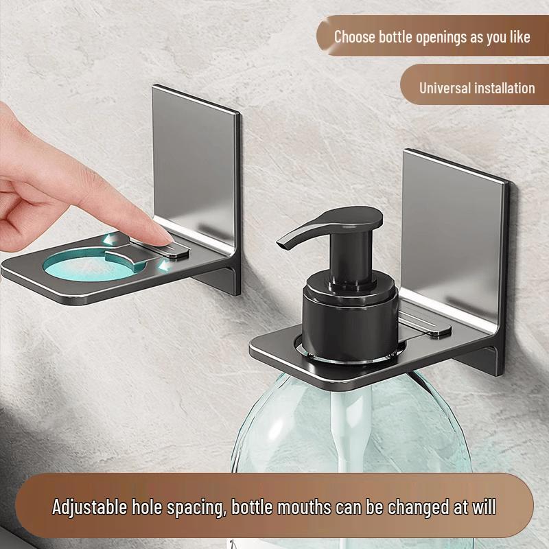 No-Drill Wall-Mounted Aluminum Bathroom Shelf