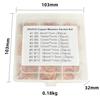 Copper Gasket Boxed Multistandard O Shaped Copper Gasket Combination Oil Plugging and Sealing Ring Combination 1 Box 200pcs
