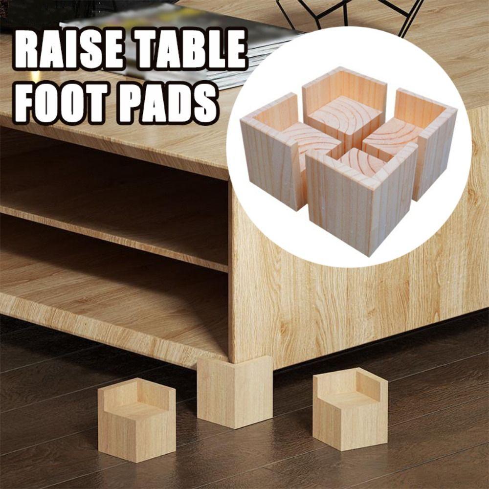 Solid Wood Furniture Increasing Pad Heavy Duty Bed Lifts Riser Sofa Feet Pad  Movers