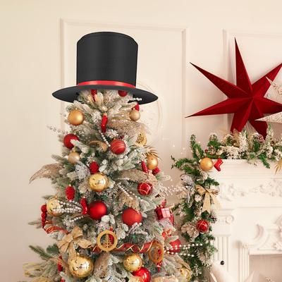 1pc Snowman Hat Diy Christmas Decoration Craft Holiday Party Outdoor Winter Festive Decor Family Gift Accessory