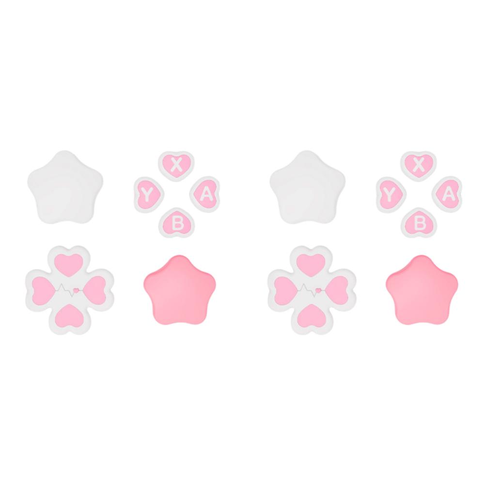 1/2Set D-Pad Button Cap Set for Switch2 Joy-Con Cute Silicone Soft ABXY Key Buttons Sticker Thumb Sticks Thumb Sticks Grip Cover