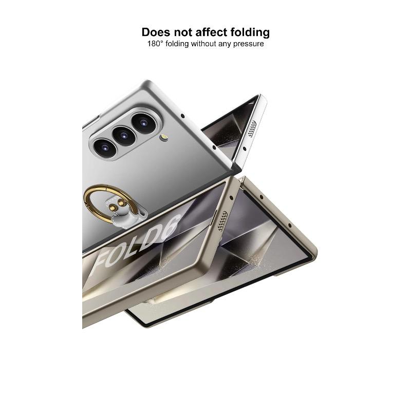 Ultra Thine Hard PC Phone Cover for Samsung Galaxy Z Fold 6 5 4 Case with Ring Holder