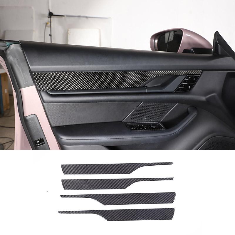 Soft Carbon Fiber for Porsche Taycan 2019-2025 Car Interior Dashboard Center Console Door Decoration Stickers Car Accessories