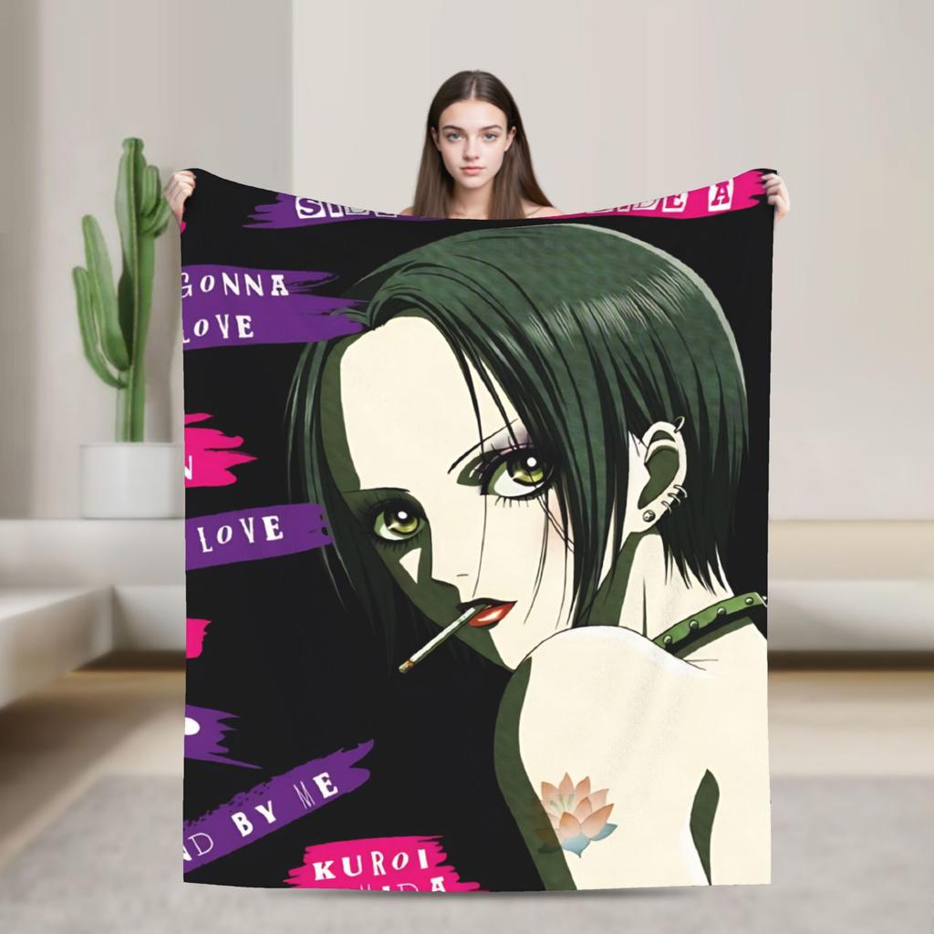 Warm Blanket Travel Nana Osaki Manga Panel collage Throw Blanket  Flannel Bedspread For Couch Chair Fluffy Sofa Bed Cover