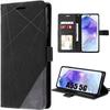 Coque de protection - BOOLING - Samsung Galaxy A55 5G - Antichoc en Cuir PU - Noir - Rétro