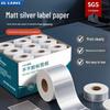 Matte Silver Waterproof PET Sticker: Oil-Proof, Alcohol-Proof, Tear-Resistant Semi-Silver Label