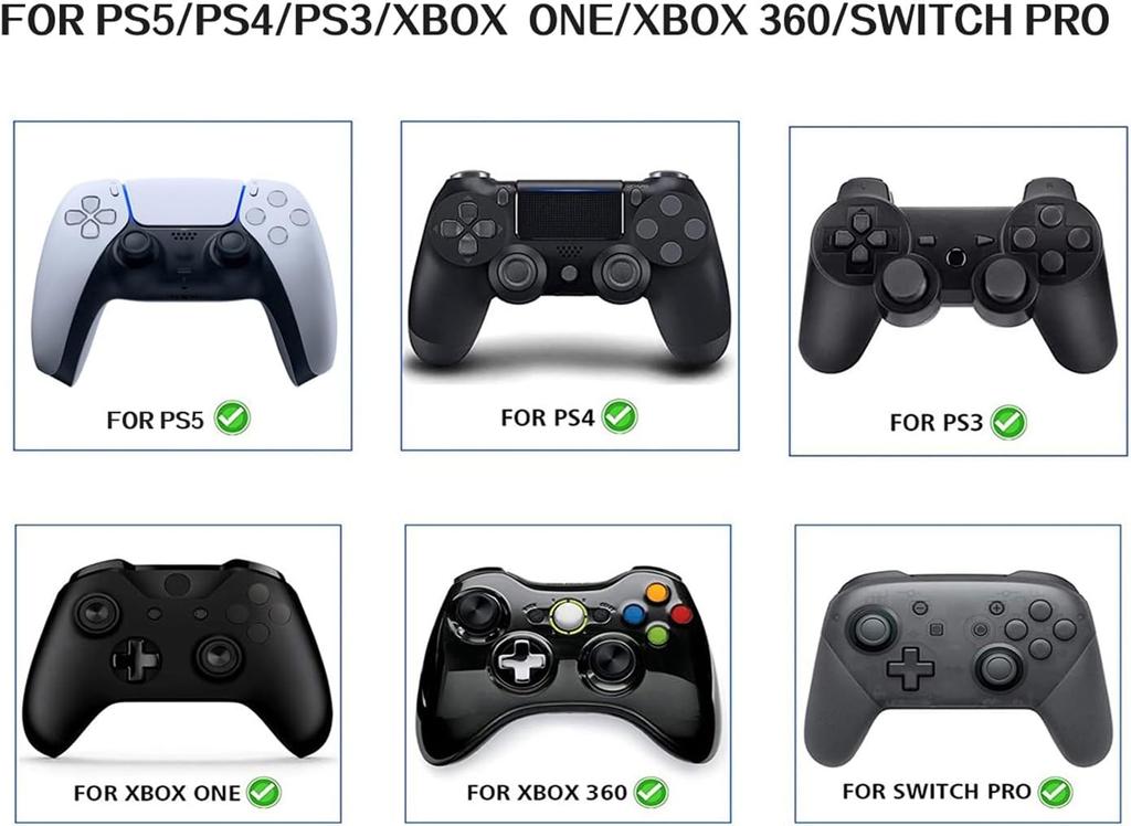 8Pcs Silicone Thumb Grip Caps,Anti-Slip Analog Joystick Cover for PS4 PS5 Switch Pro Xbox Controller Gamepad Gaming Accessories