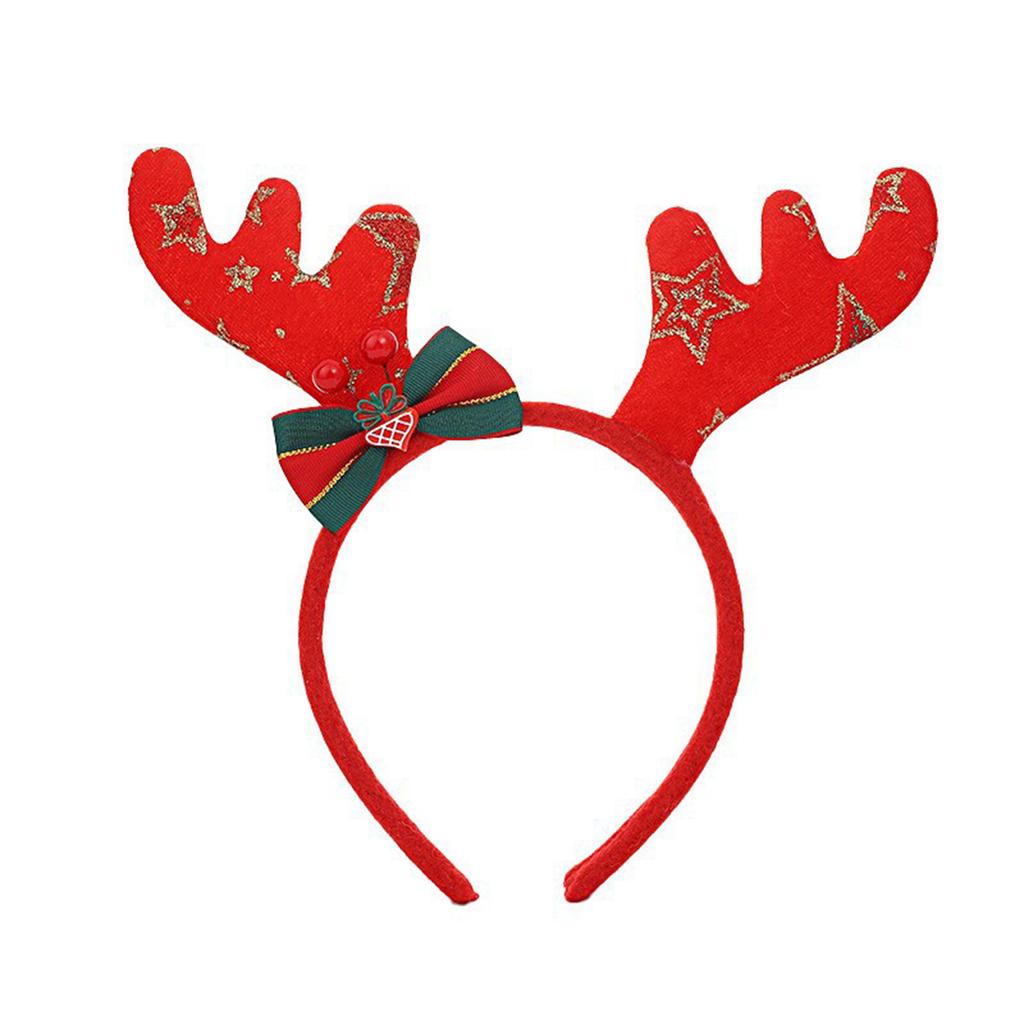 Mistletoe Headband for Christmas Antlers Headwear Hair Hoop for Christmas Headpiece Party Supplies