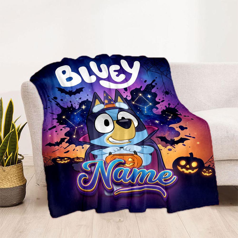 Halloween Friends Trick-or-treat Customize Your Name Blanket Gift Customizable Blanket Warmthful Decor Throw For Seaside Couch Livingroom Bedding