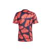 Adidas Sport Performance Juventus Geometric Pattern Printed Pre-Match Short Sleeve Football Shirt Men Tops Red IW0462