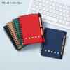 5pcs Spiral Shaped Embedded Notepad with Pen Holder Mini Notebook Colorful Index Tabs Office Meeting Minutes Book School Planner