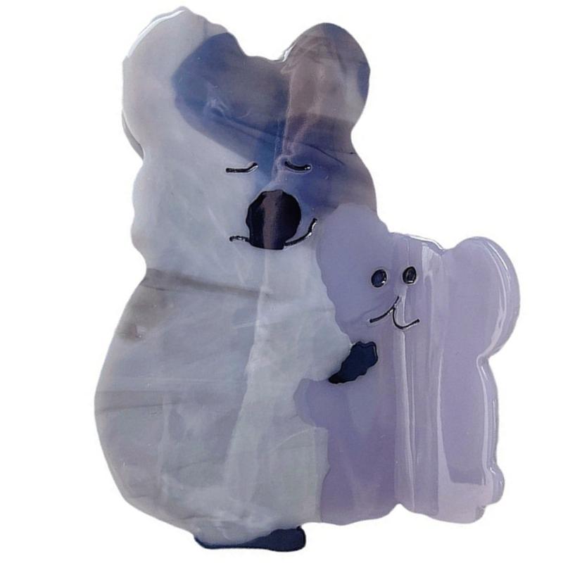 

Cartoon Koala Claw Clip for Women Girl Hair Clamps Clip Updos Hair Styling Tool for Thin Hair French Jaw Clip сірий колір