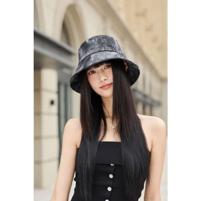 

Черная шляпа рыбака детская новая тонкая летняя большой окружности головы показывающая лицо маленькая с большими полями солнцезащитная панама мужская One Size чёрный