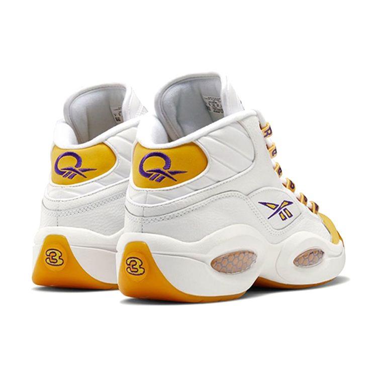 Reebok Unisexové tenisky Question Mid Yellow Toe Bílé Ultrafialové FX4278