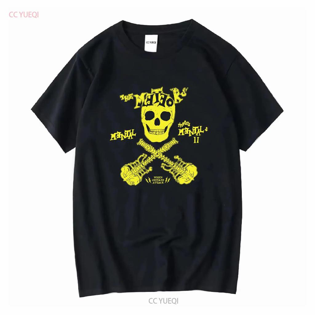The Meteors When Guitars Attack T Shirt Size L Official Merch Psychobilly long or short sleeves vintage Washed Stylish