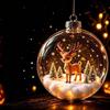 2D Flachmuster Weihnachtsbaumkugel-Schmuck Transparente Feiertagsbaum-Dekoration Geschenketausch