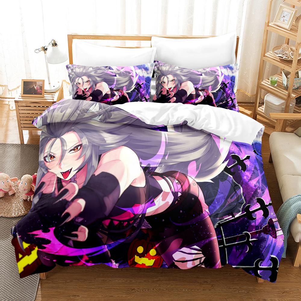 Hot Virtual Idol Zentreya Themed Bedding Set Skin Friendly Duvet Cover Pillowcases Cozy Indoor Sleeping Room Decoration