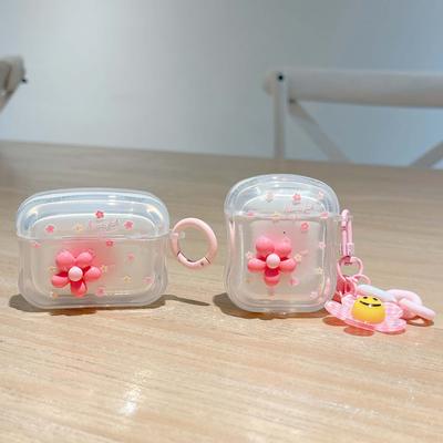 Beautiful Flower Ins 3d Relif Cartoon Wireless Bluetooth Earphone Case For Apple Airpods 3 Pro 2nd 2 1 Cute Charging Box Capa
