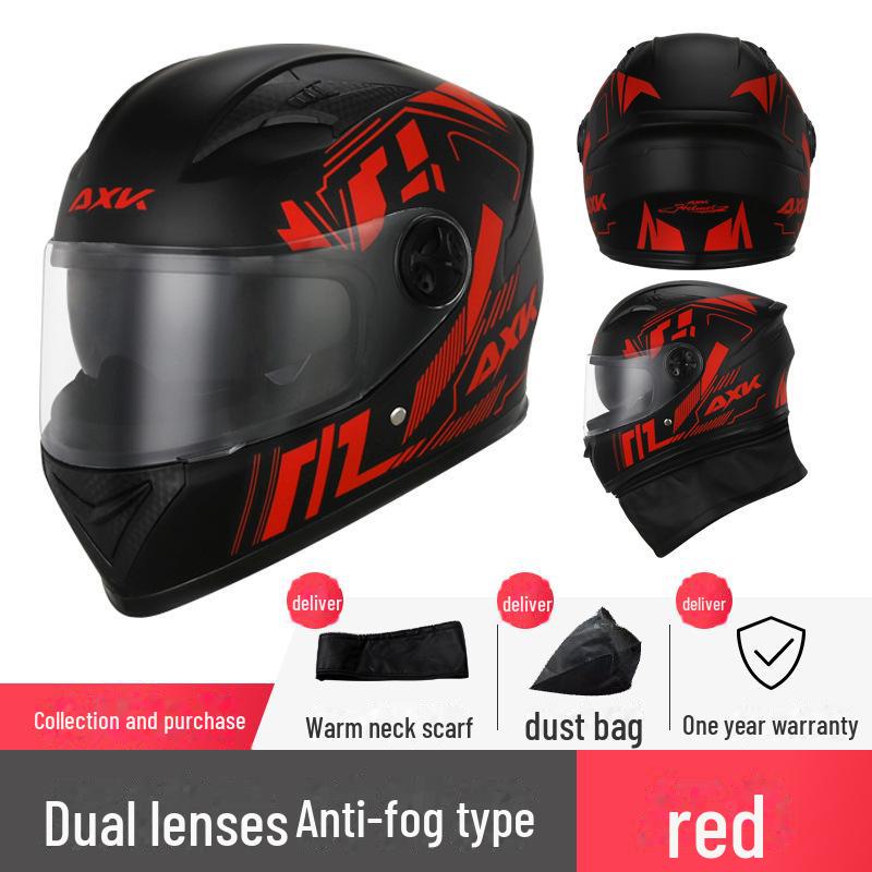 Men's Electric Bike Winter Full Helmet: Motorcycle Style, Safety Certified.