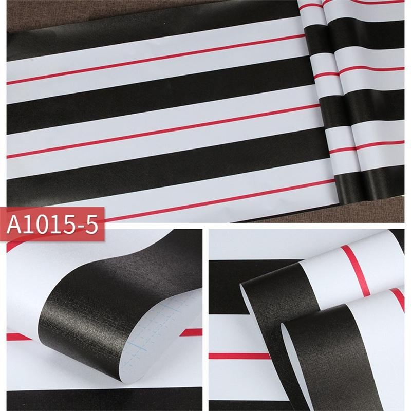 Simple 3D Stripes Self-Adhesive Waterproof Wallpaper Wall Decor Desk & Furniture DIY Removable Stickers