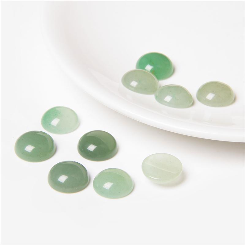 4-14MM 10pcs/lot Round Natural Stone Cabochon Beads Loose Gem Cabochon DIY Ring Pendants Necklace Accessories Needlework
