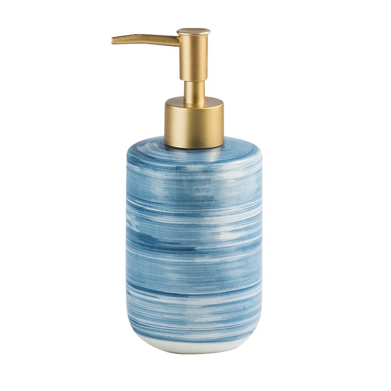 Creative Color Bathroom Soap Bottle Ceramic Round Shampoo Bottle Apartment Hotel  Lotion Pump Bottle Hand Toilet Soap Bottle