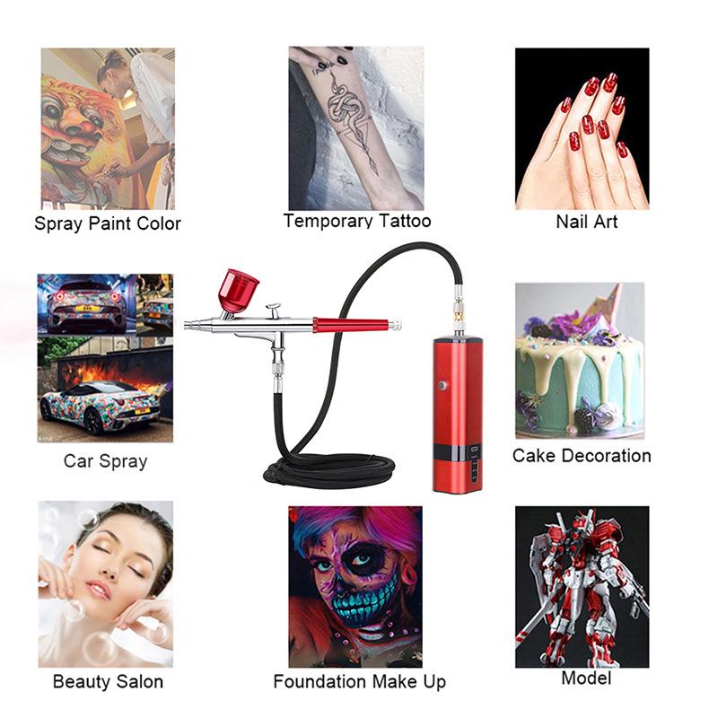 High-Pressure Beauty Airbrush Kit: DIY Spray Painting, Oxygen Infusion & Hydrating Mist Tool.