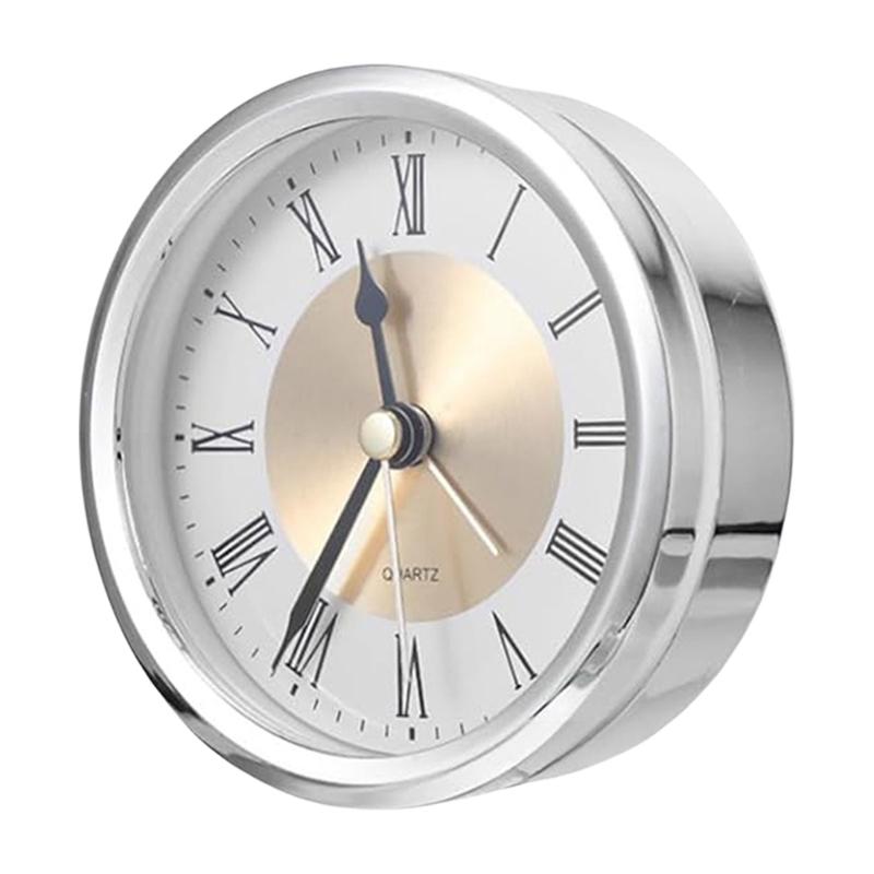 

89mm Hole Mounting Clock Mechanism Vintage Gold/Silver Trim Skeleton Insert Clear For Home Office Decoration серебряный