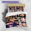 3pcs Custom Name Cartoon JoJo's Bizarre Adventure Bedding Set Duvet Cover Closure Includes 1 Duvet Cover & 2 Pillowcases for All Seasons Bedroom Decor
