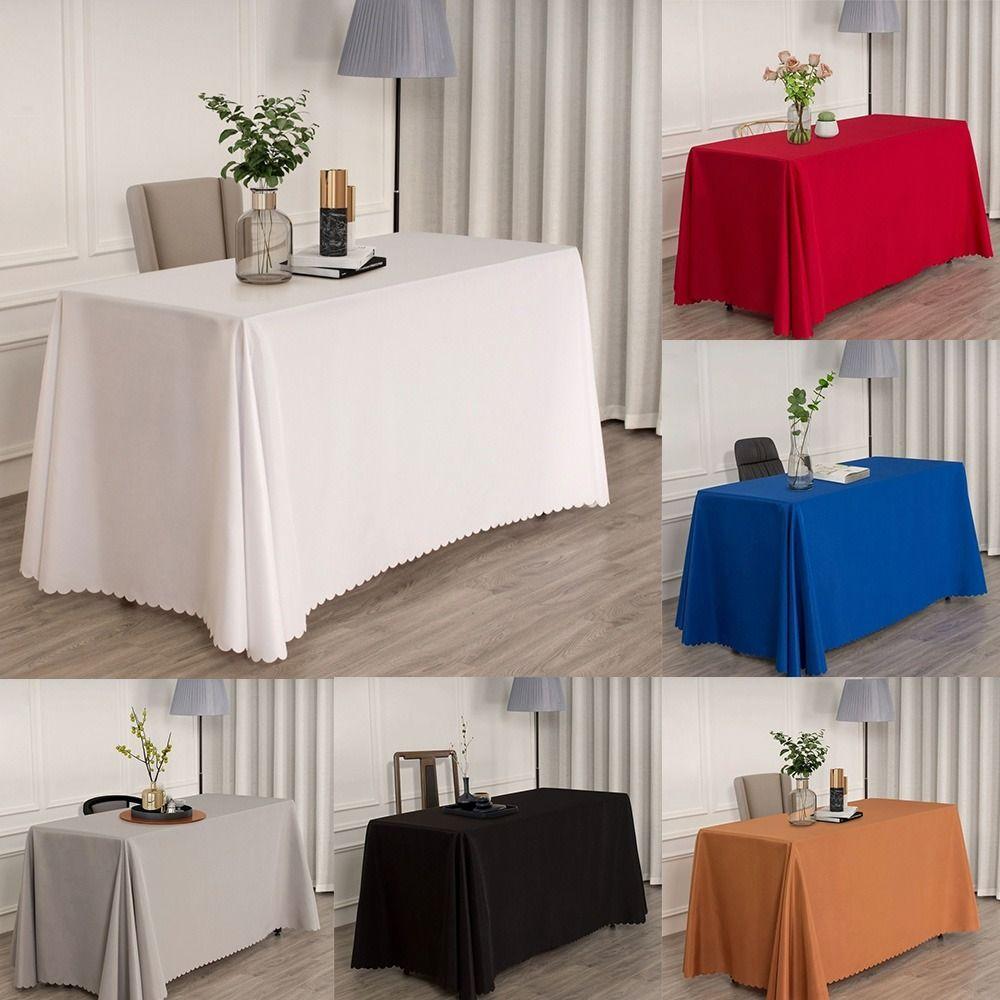 Rectangle Table Cloth Cover Solid Color Table Cover Hot Tablecloth  Home Banquet Wedding