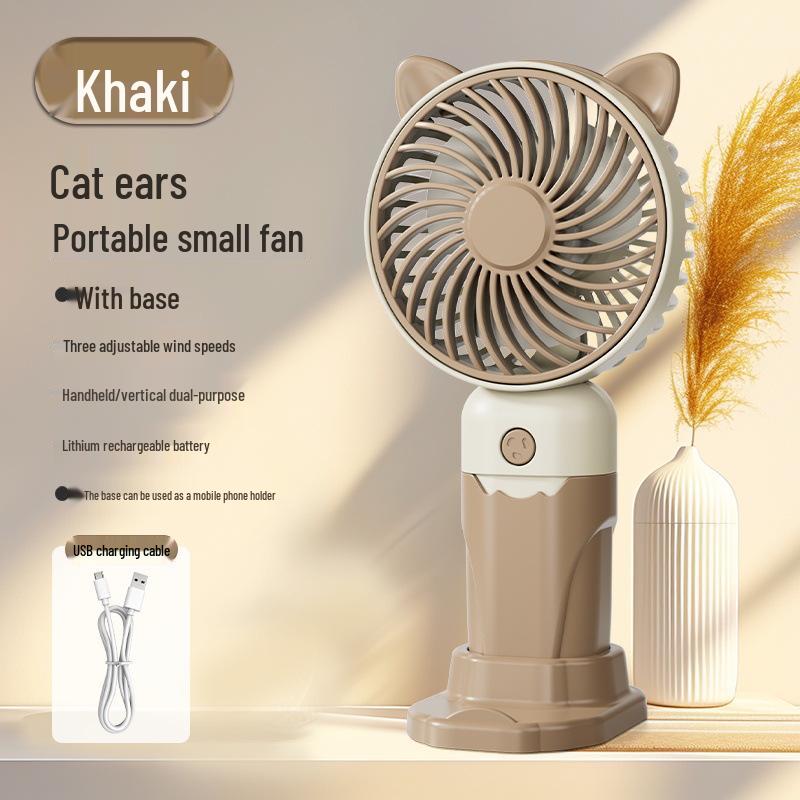 Rechargeable USB Mini Fan: Portable Handheld & Desktop Stand, Ideal Student Gift