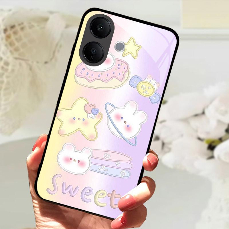 Hartowane Szklane Etui Na Telefon VIVO V60 Lite V60Lite Pokrowiec Fajne Malowany Wilk Lew Odporne Na Wstrząsy Etui Na Vivo V 60 Lite Obudowa Funda