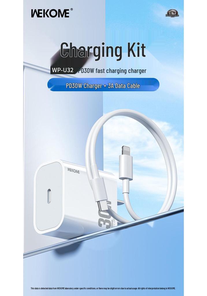 Wekome 3C Certified 30W GaN Fast Charger for Apple & Huawei Phones