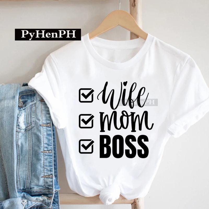 European Leopard Print Mom TShirt Korean Version ShortSleeved Base Shirt Fashion Creative Family Clothing for Women