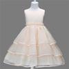 Robe de Mariage de Princesse Fait Main pour Enfants avec Fleurs en Tulle et Ceinture