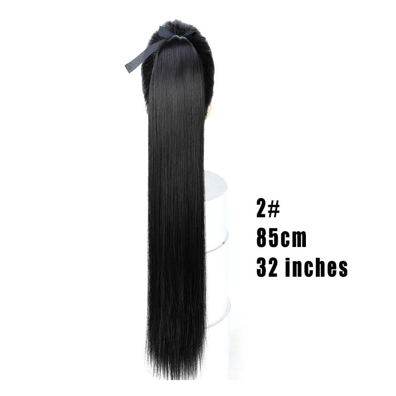 Super dlouhá 80cm culík dlouhé rovné vlasy tepelně odolná syntetická paruka LUPU