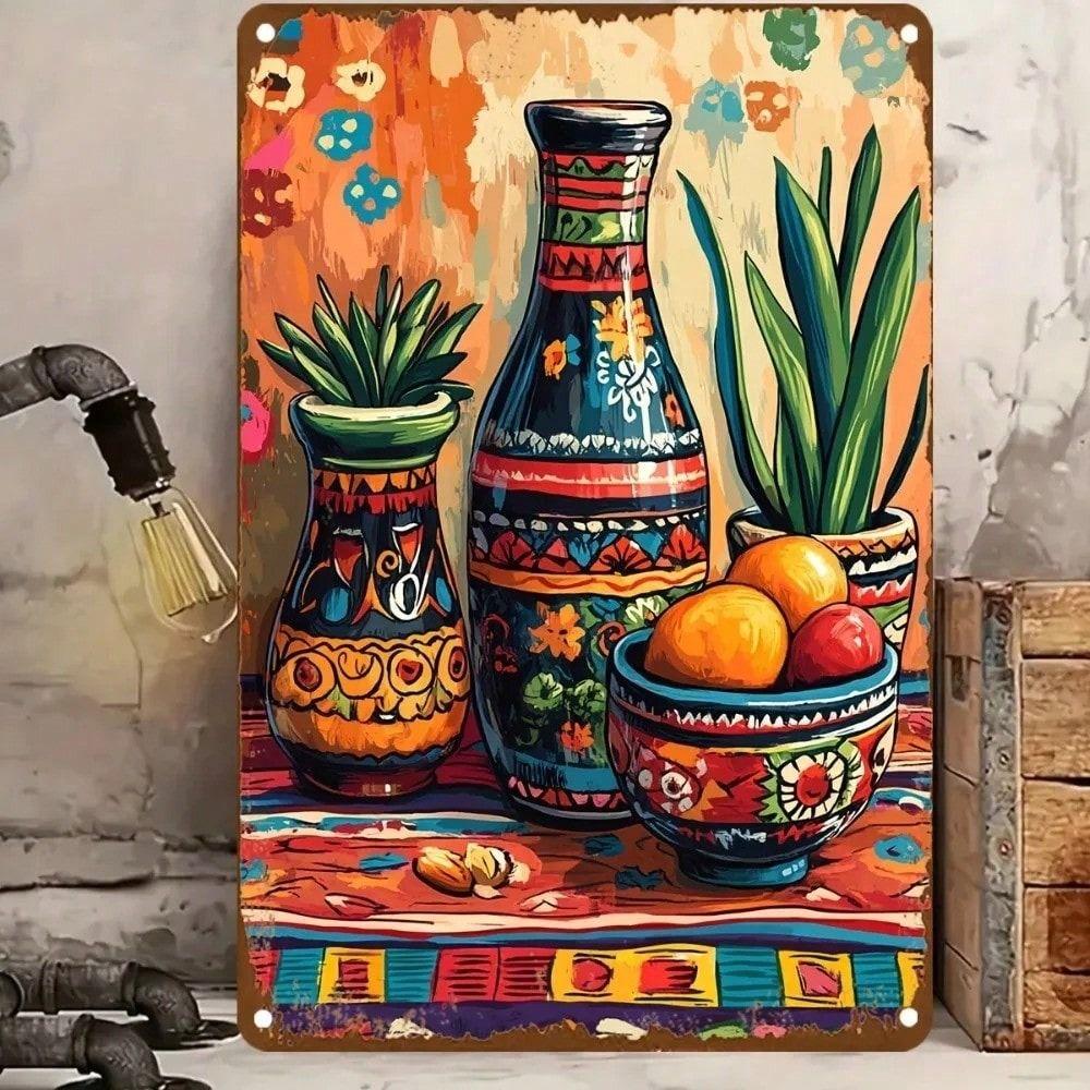 Металлическое Настенное Искусство Мексиканский Кактус Череп Сахарный Декор для Гостиной