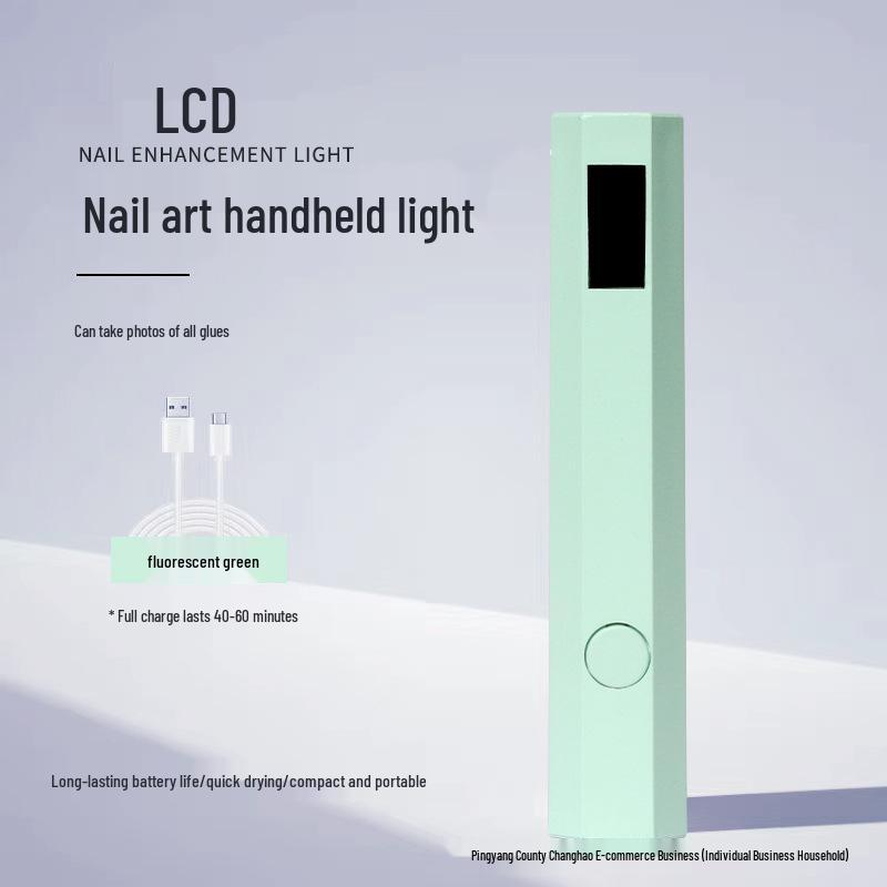 Portable Nail Art UV Lamp with Display Screen - Handheld Light for Photo-curing, Non-Blackening