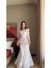 European and American 2025 Retro Long Sleeve Dress - Elegant Spring Court Style