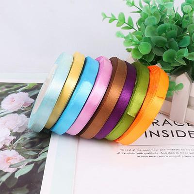 Satinband: 1cm Geschenkbox, Lesezeichen, Hochzeitsbonboniere, Schleife mit Anhänger-Webband