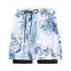 Mens Double-Layer Swim Trunks Quick-Dry Board Shorts Swimming Beach Pool Surfing Water Sports